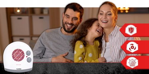 Grzejnik elektryczny Cicha Farelka Mocny Termowentylator 2000W Termostat na Arena.pl