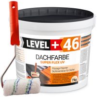 Farba Dachowa Szara 7kg Wałek Malarski 10cm