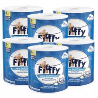 6x MEGA Chłonny Kuchenny Ręcznik Papierowy FluFFy 300 Listków 60mb 2warstwy