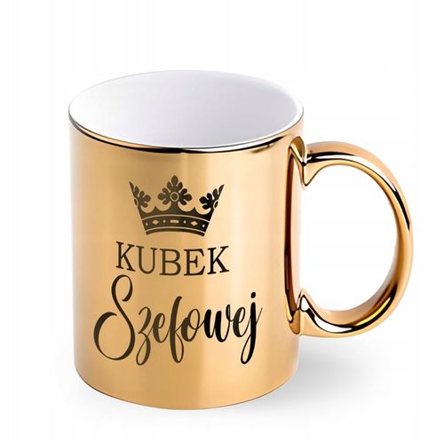 KUBEK ZŁOTY ELEGANCKI STYLOWY DLA SZEFOWEJ KUBEK SZEFA PREZENT na Arena.pl