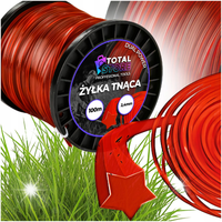 ŻYŁKA TNĄCA GWIAZDA DO GŁOWIC PODKASZARKI KOSY KOS TRAWY MOCNA 2,4mm 100m
