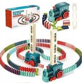 KOLEJKA POCIĄG LOKOMOTYWA UKŁADA DOMINO MUZYKA FIGURKA KAKTUS 160 KLOCKÓW