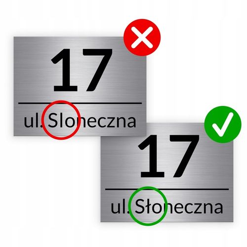 NIERDZEWNY NUMER NA DOM 32x21cm TABLICZKA ADRESOWA Z NUMEREM DOMU ALUMINIUM na Arena.pl