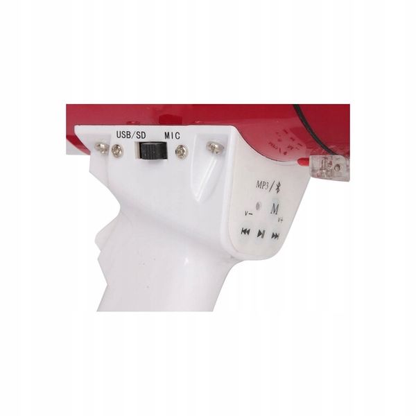 Profesjonalny MEGAFON 50W USB SD MP3 akumulator zdjęcie 2