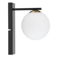 Kinkiet bańka Silia 33700 Sigma kula metalowa szklana biała czarna