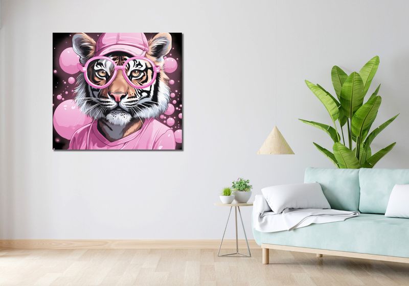 Obraz 100x90cm Ludzki Tygrys zdjęcie 2
