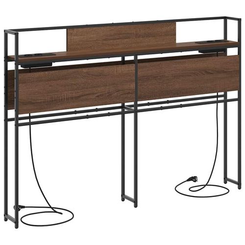 Zagłówek do przechowywania z półką Brązowy dąb 150 cm na Arena.pl