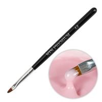 Pędzelek do żelu czarny opalizujący owalny NTN Premium rozmiar 4