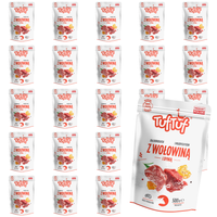 MOKRA KARMA DLA PSA TufTuf SASZETKA MIELONKA WOŁOWINA DYNIA 24x500G