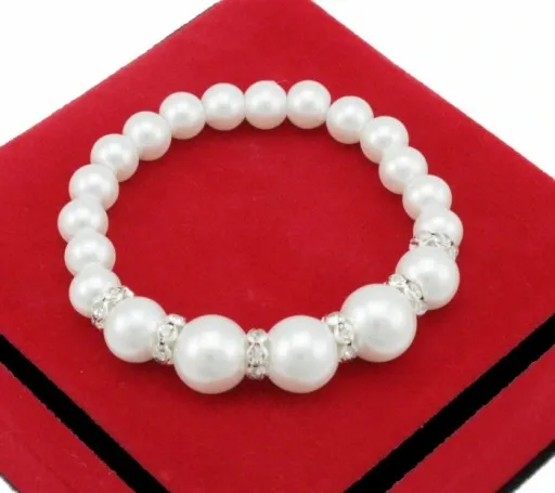 KOMPLET 3 CŻĘŚCIOWY ELEGANCKI BIAŁE PERŁY CYRKONIE zdjęcie 3