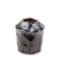 Wazon dekoracyjny ceramiczny ALDA 13X13X14 granatowy + beżowy