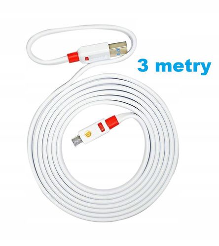 Oryginalny kabel GRIFFIN micro USB płaski 3m na Arena.pl