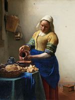 Plakat 60x80cm Mleczarka, Vermeer Vintage do Salonu