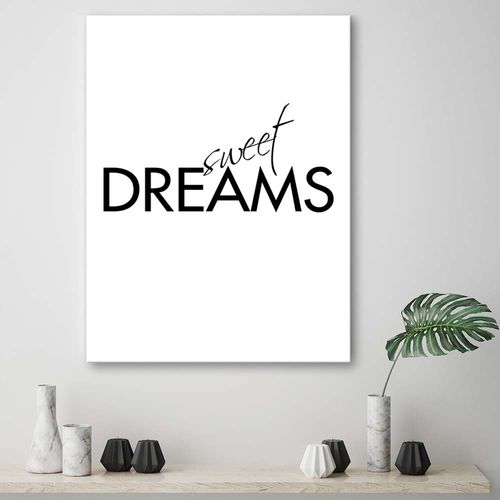 OBRAZ NA PŁÓTNIE Napis Sweet Dreams 70x100 na Arena.pl