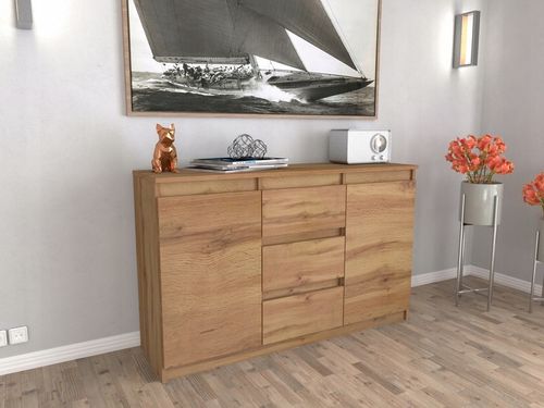 Komoda ANTRACYT WOTAN z szufladami Duza Szafka AGA 120cm do Sypialni na Arena.pl