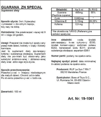 Supl.diety-Guarana Zn 100 Ml na Arena.pl