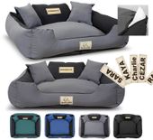 Legowisko dla psa kojec KINGDOG MM43 75x65 rozbieralne antyslip ciemnoszare