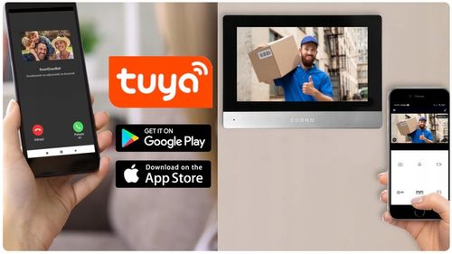 Wideodomofon WIFI TUYA z Szyfratorem na KOD BRELOK Full HD Aplikacja na Arena.pl