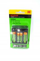 Ładowarka USB KODAK + 4x Bateria AKU 2x AA 2x AAA