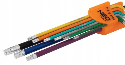 NEO TOOLS Długie Kolorowe Klucze IMBUSOWE I TORX 18 szt. IMBUSY na Arena.pl