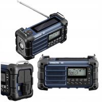 Radio FM outdoorowe DAB + SOLARNE survivalowe Bluetooth DYNAMO latarka IP55