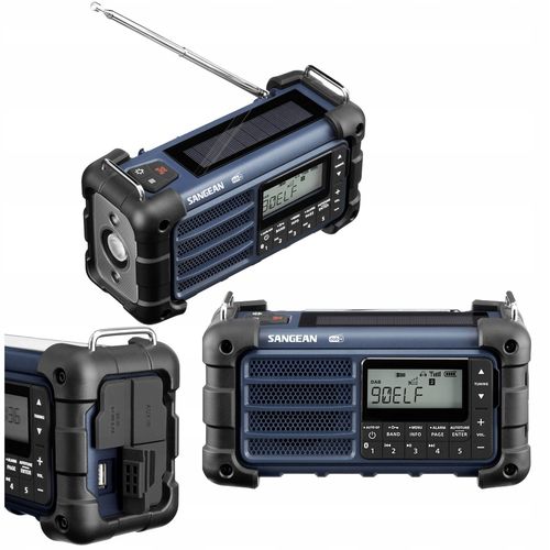 Radio FM outdoorowe DAB + SOLARNE survivalowe Bluetooth DYNAMO latarka IP55 na Arena.pl