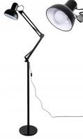 Lampa Stojąca Podłogowa E27 Do Czytania z REGULACJĄ WYSOKOŚCI Czarna 182cm