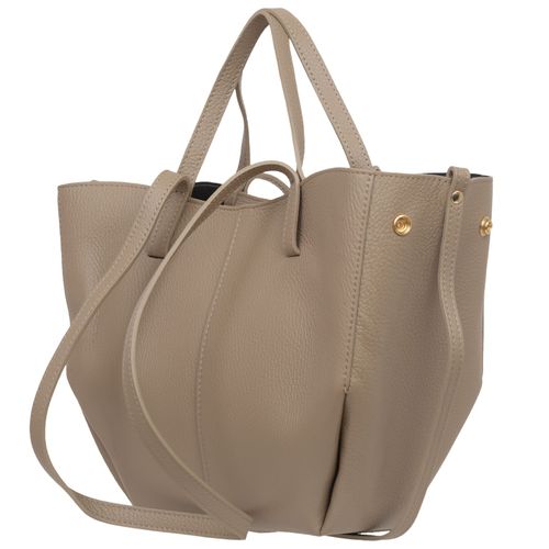 VERA PELLE torebka damska skórzana shopper mała rozpinana V695 camel na Arena.pl