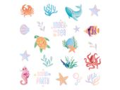 Tatuaże zmywalne, Ocean, 21 szt.