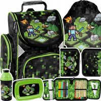 TORNISTER PLECAK SZKOLNY DLA GRACZA PIÓRNIK WOREK BIDON ŚNIADANIÓWKA