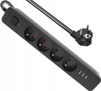 Listwa zasilająca Defender SFS 135 5 m, 4 gniazda, 3x USB
