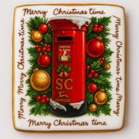 CIASTKO LUKROWANE MAILBOX BOŻE NARODZENIE ROZ.XL PROSTOKĄT RĘCZNIE ROBIONE