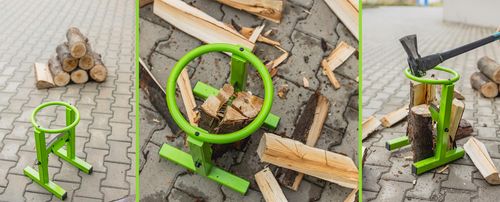 Stojak Łupania Drewna Ręczna Łuparka Rębak Gilotyna Kominkowego Opałowego na Arena.pl