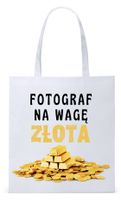Dla Fotografa Fotografki Torba Eco Biała Shopper Z Nadrukiem Ze Zdjęciem