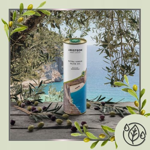 Oliwa z oliwek EXTRA VIRGIN Grecka 1L TŁOCZONA NA ZIMNO ARISTEON 1000 ml na Arena.pl