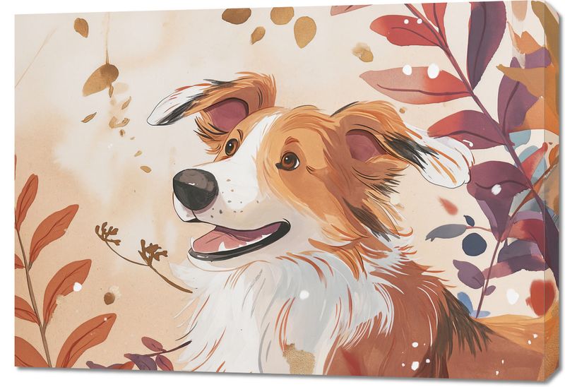Obraz 100x70cm Collie Jesienną Porą zdjęcie 1
