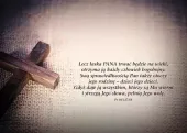 Karnet Z Wersetem. Lecz Łaska Pana Trwać Będzie Na Wieki