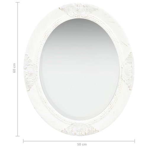 Lustro ścienne w stylu barokowym 50x60cm białe VidaXL na Arena.pl