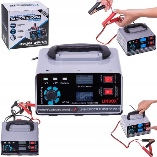 PROSTOWNIK SAMOCHODOWY DO AKUMULATORÓW 24V 12V 30A na Arena.pl