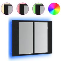 Szafka łazienkowa z lustrem z półką Czarny dąb 60 x 12 x 45 cm