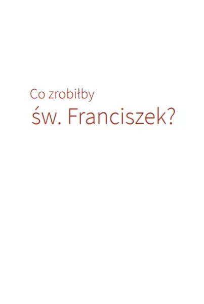 Co zrobiłby św. Franciszek? zdjęcie 3