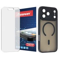 szkło hybrydowe do iphone 17 pro + magsafe etui czarne tpu