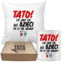 ZESTAW PODUSZKA I KUBEK ORYGINALNY PREZENT DLA TATY TEŚCIA DZIEŃ OJCA TATA