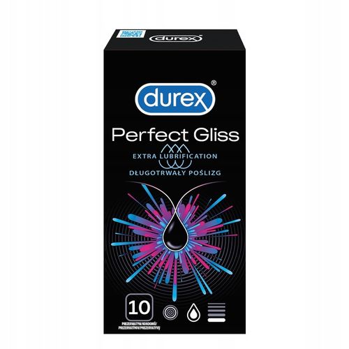 PREZERWATYWY DUREX PERFECT GLISS 10 SZTUK DODATKOWO NAWILŻANE na Arena.pl