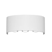 Zaokrąglona lampa do ogrodu Ortelo LED 6W kinkiet biały