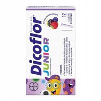 Dicoflor Junior Suplement diety probiotyk o smaku owoców leśnych 12 saszete