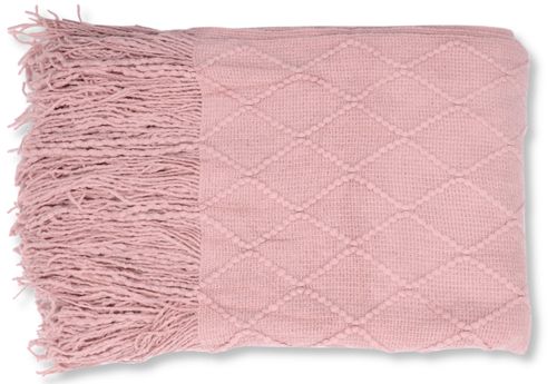 Koc Akrylowy 130X170 - Pudrowy Róż na Arena.pl