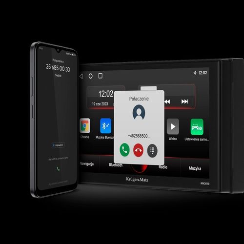 Kruger&Matz KM2010 Radio Samochodowe BT CarPlay Android +++ kamera cofania na Arena.pl