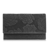 portfel damski skórzany czarny w stylu vintage duży paolo peruzzi t-107-hbl