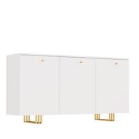 KOMODA KLARA 150 CM BIAŁY MAT ZŁOTY nogi metal salon sypialnia biuro